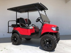 Alpha Club Car Precedent Golf Cart Red Body Lifted 01